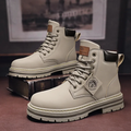 Bottines Confortables pour Hommes – Bottes de Soutien en Cuir avec Semelle Antidérapante