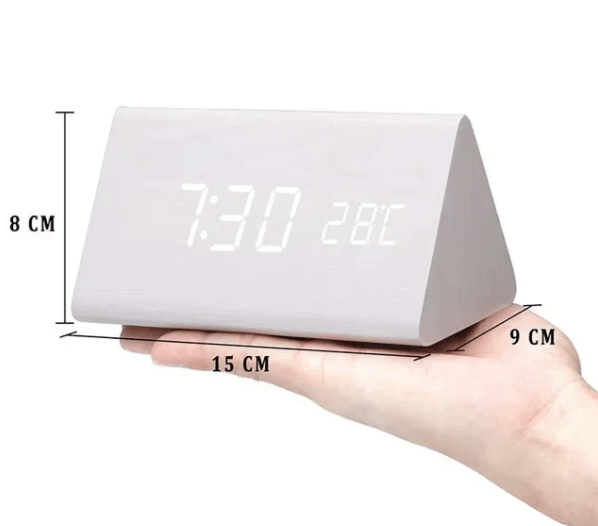 WoodSense Horloge LED en Bois – Commandée par la voix & Élégante pour chaque pièce