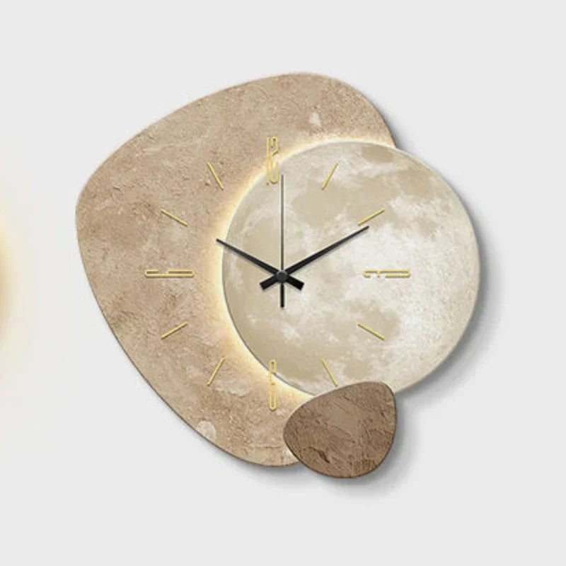 Horloge Murale Luxe Scandinave – Design Moderne avec Éclairage