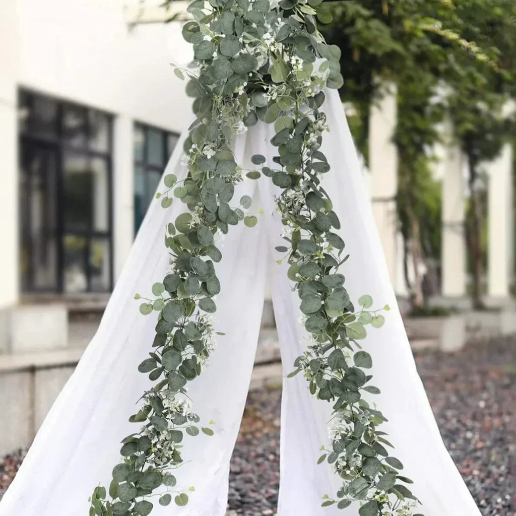 Guirlande - EvaGreen - Eucalyptus Artificiel - Ensemble de 2 Pièces