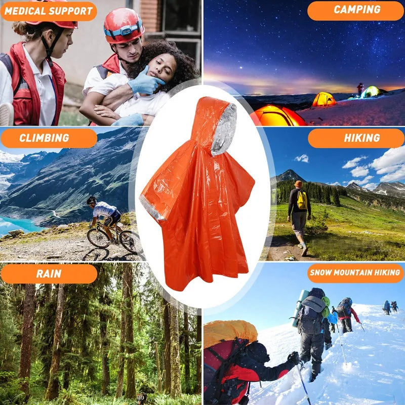 Poncho de Pluie Pliable – Protection contre le Temps et le Vent