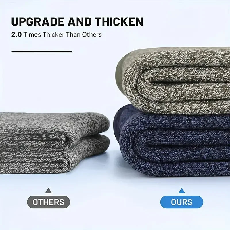 Chaussettes en Laine Mérinos Extra Chaudes pour la Randonnée Unisexe 38-46