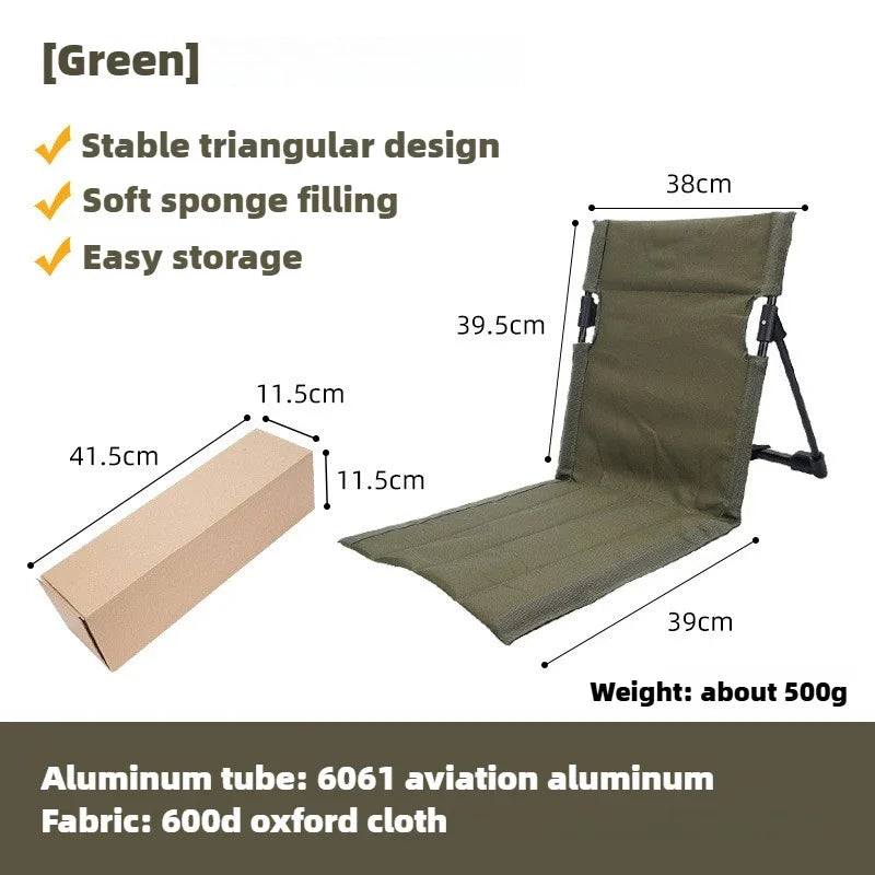 TREKASE Chaise de camping pliante | Ultra légère et résistante aux intempéries | Cadre en aluminium | Rembourrée pour un confort supplémentaire | Facile à monter