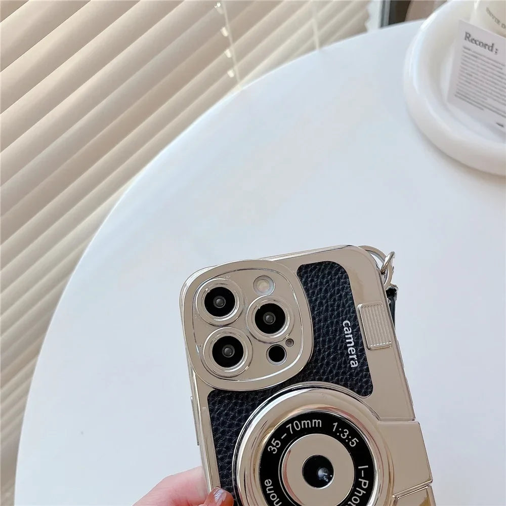 VintageCam Coque de Téléphone | Coque Style Caméra Stéréo Rétro pour iPhone