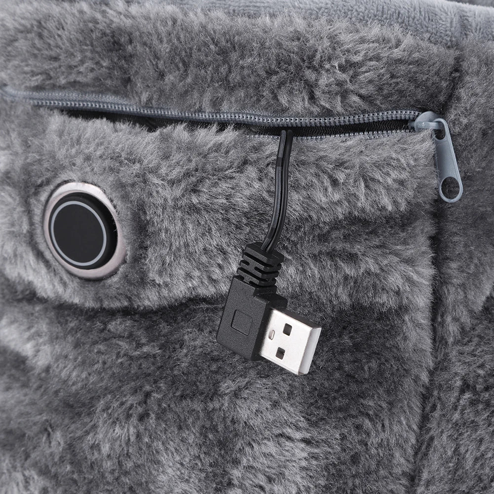 Chaussons USB Chauffants Électriques – Pantoufles Douces pour des Pieds Chauds