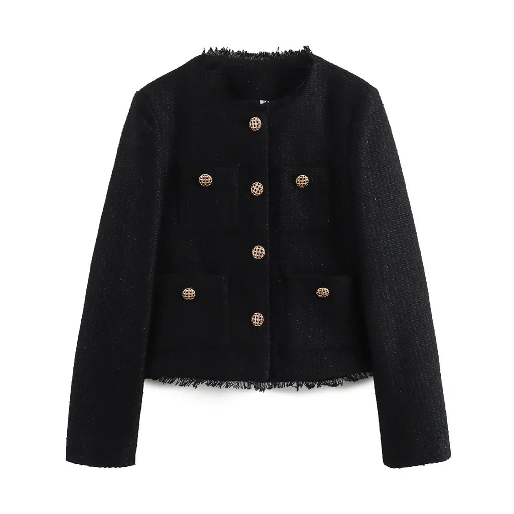 Anaïs – Manteau En Tweed Au Design Moderne, Chic Et Original