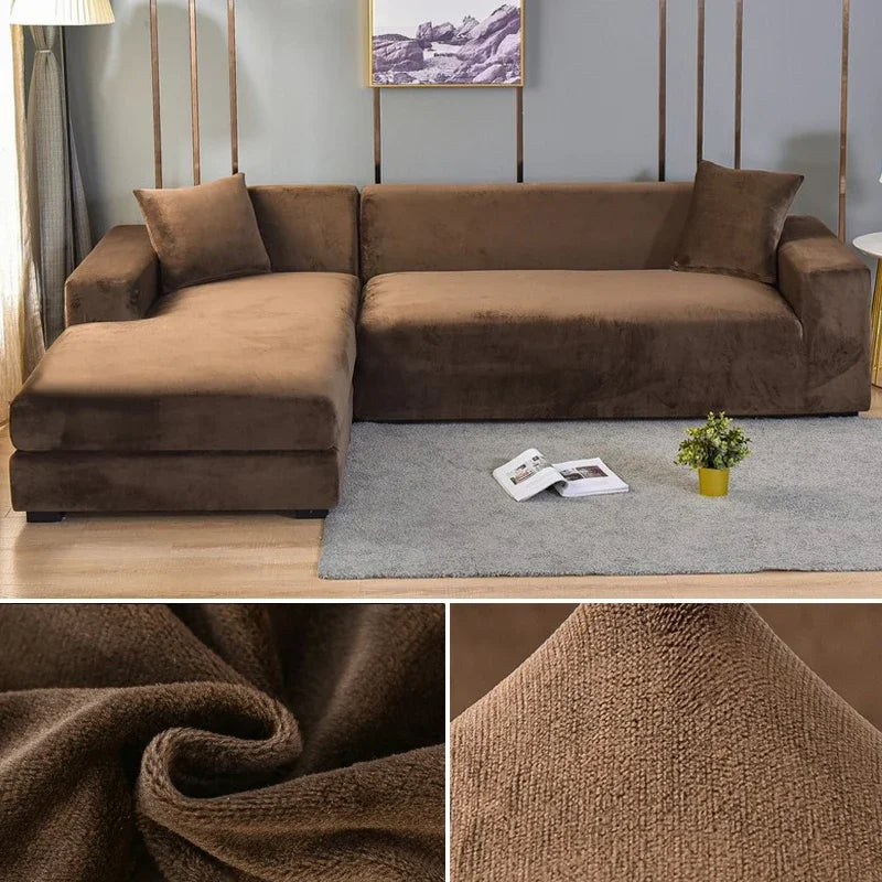 Housse de Canapé en Velours Stretch avec Finition Luxueuse – Sofina