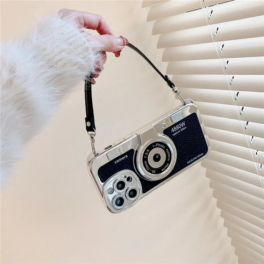 VintageCam Coque de Téléphone | Coque Style Caméra Stéréo Rétro pour iPhone