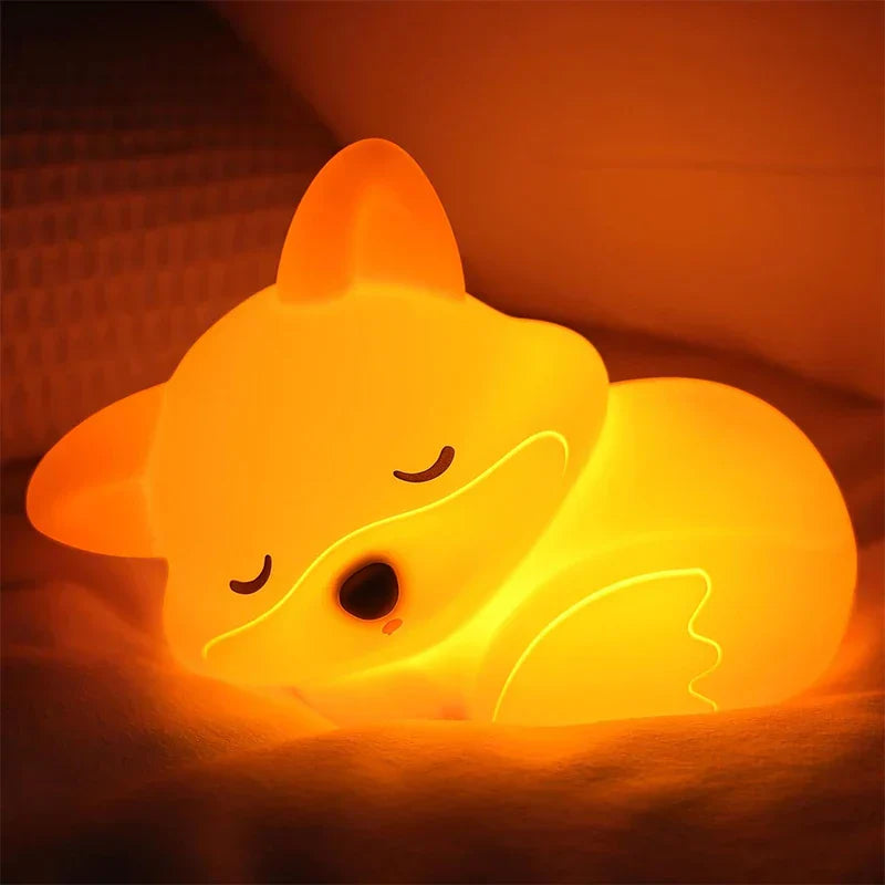 Lampe de nuit Fuchs en silicone | Rechargeable, dimmable & avec minuterie | Idée cadeau douce pour enfants & adultes