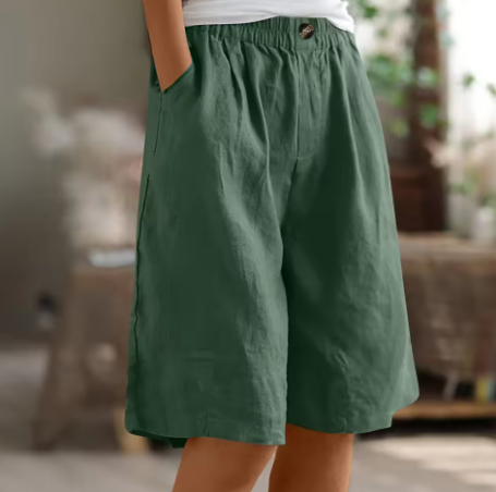 Shorts Femme | Taille Élastique & Coupe Bermuda Détendue