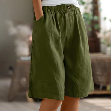 Shorts Femme | Taille Élastique & Coupe Bermuda Détendue
