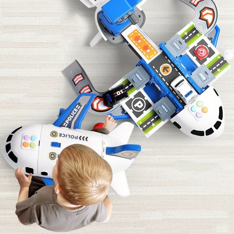 SKYQUEST – Ensemble d'aventure AirPlay avec avion et véhicules pour enfants créatifs