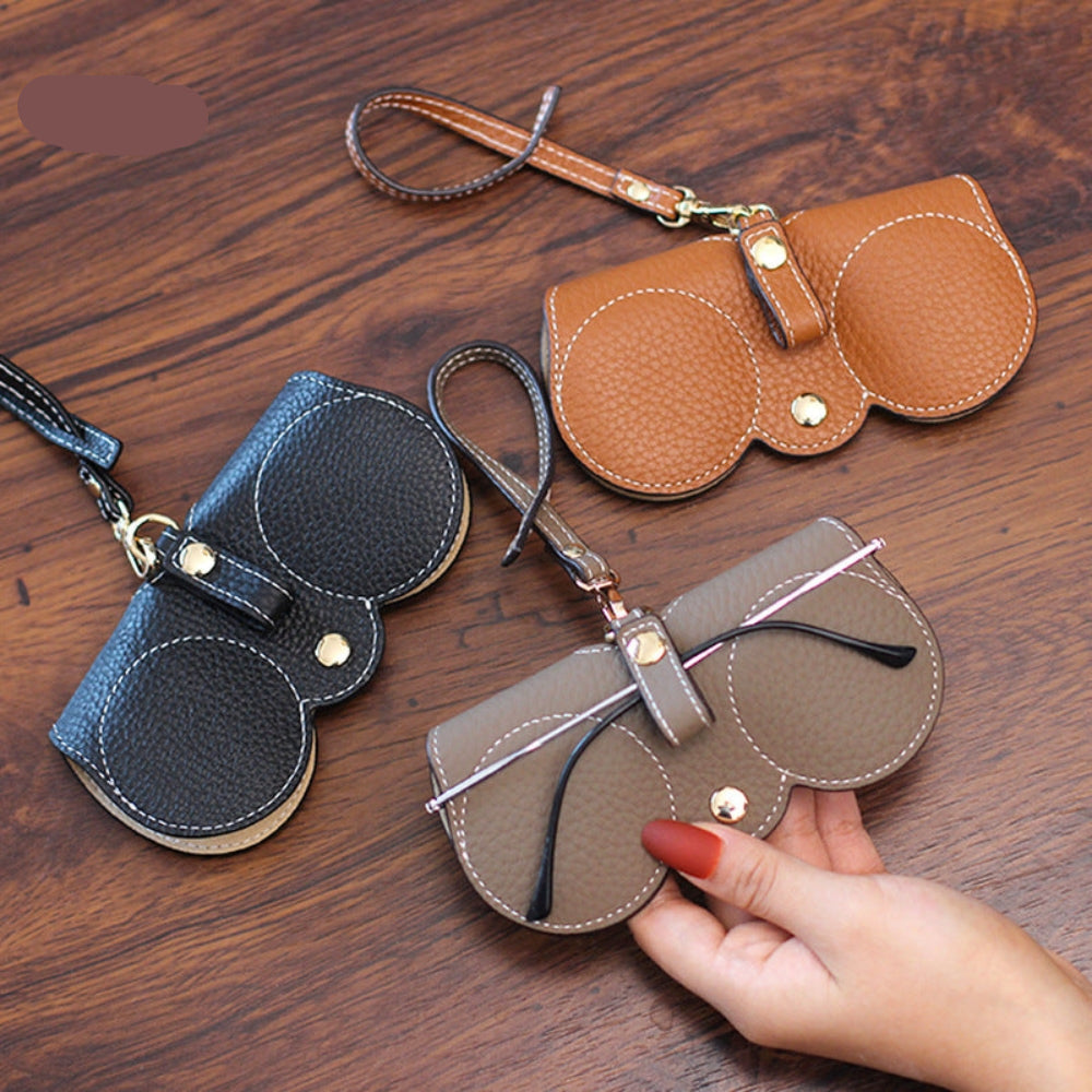LuxuraGuard™ - Étui à lunettes en cuir élégant | Protection stylée pour vos précieuses lunettes
