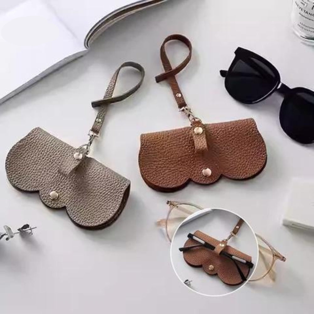 LuxuraGuard™ - Étui à lunettes en cuir élégant | Protection stylée pour vos précieuses lunettes