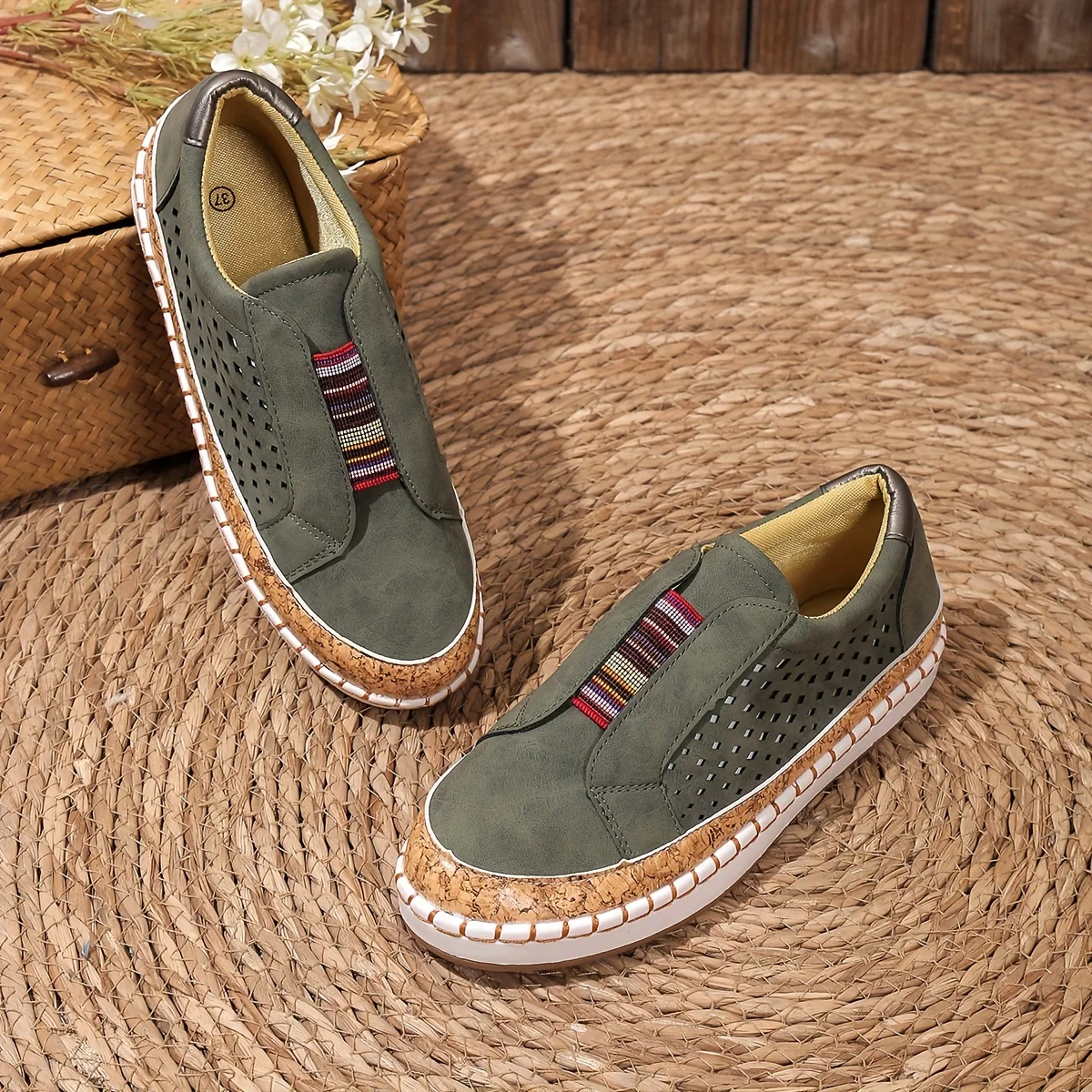 Sneaker Femme | Slip-On Confort & Perforation Respirante