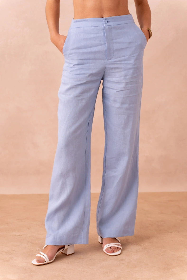 Pantalon d'été Femme | Taille Haute Pattes d'Éléphant & Coupe Droite Élégante