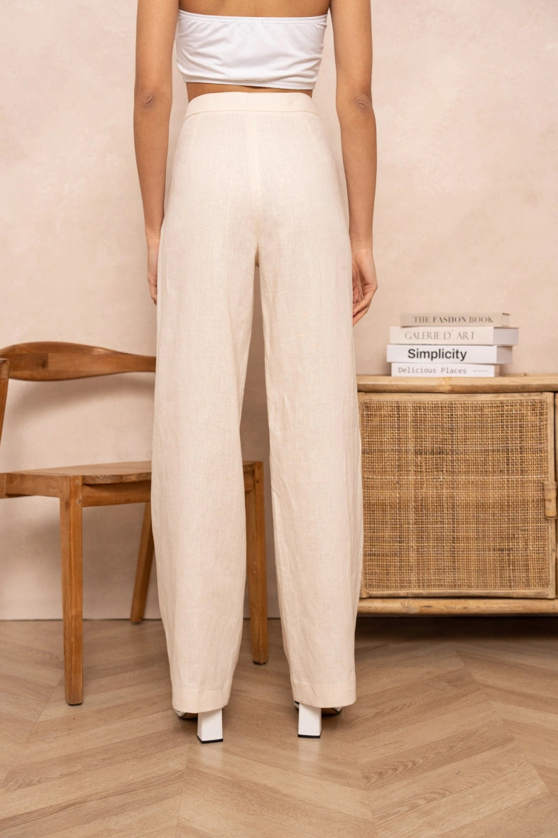 Pantalon d'été Femme | Taille Haute Pattes d'Éléphant & Coupe Droite Élégante