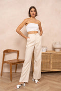 Pantalon d'été Femme | Taille Haute Pattes d'Éléphant & Coupe Droite Élégante