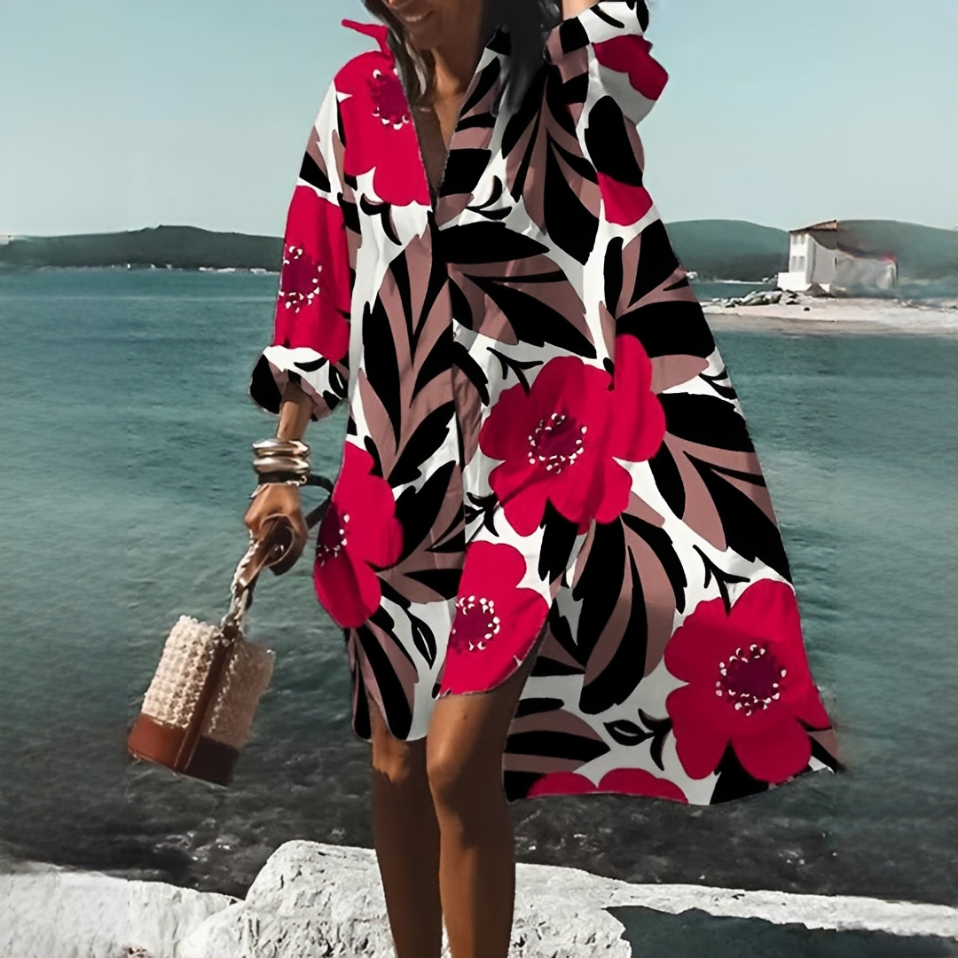 Robe d'été Femme | Imprimé géométrique & Décolleté en V