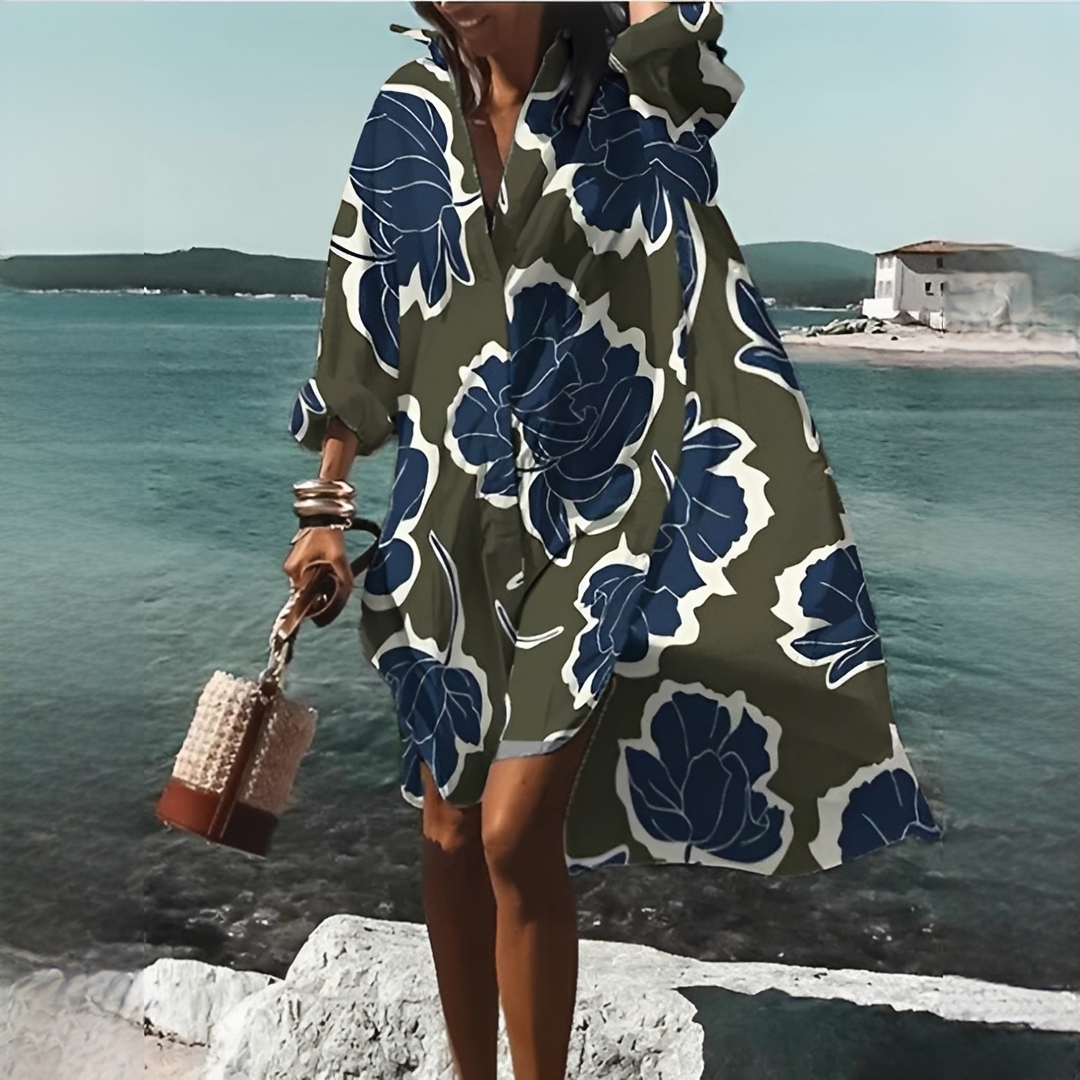 Robe d'été Femme | Imprimé géométrique & Décolleté en V