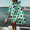 Robe d'été Femme | Imprimé géométrique & Décolleté en V
