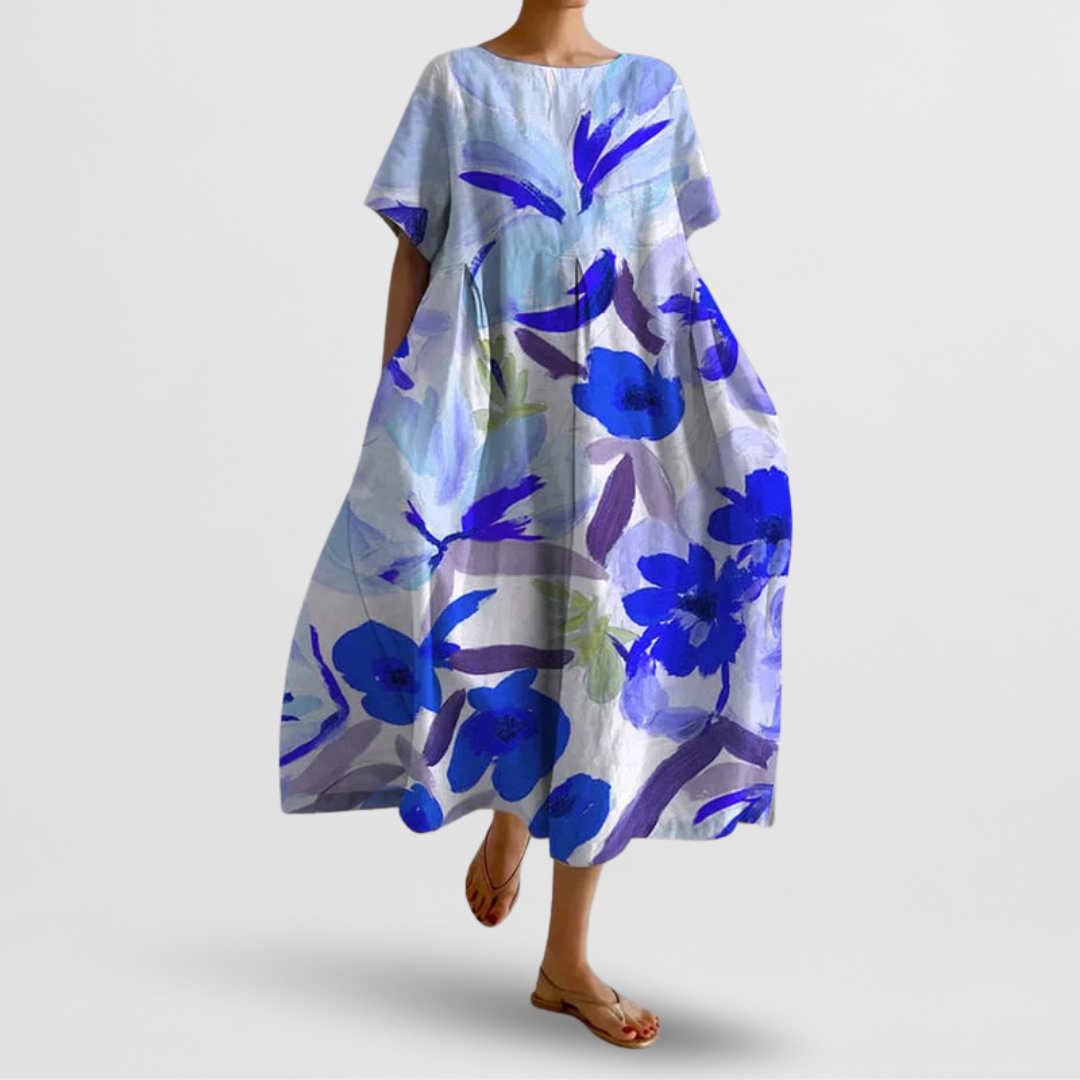 Robe d'été Femme | Imprimé floral artistique & confort oversize