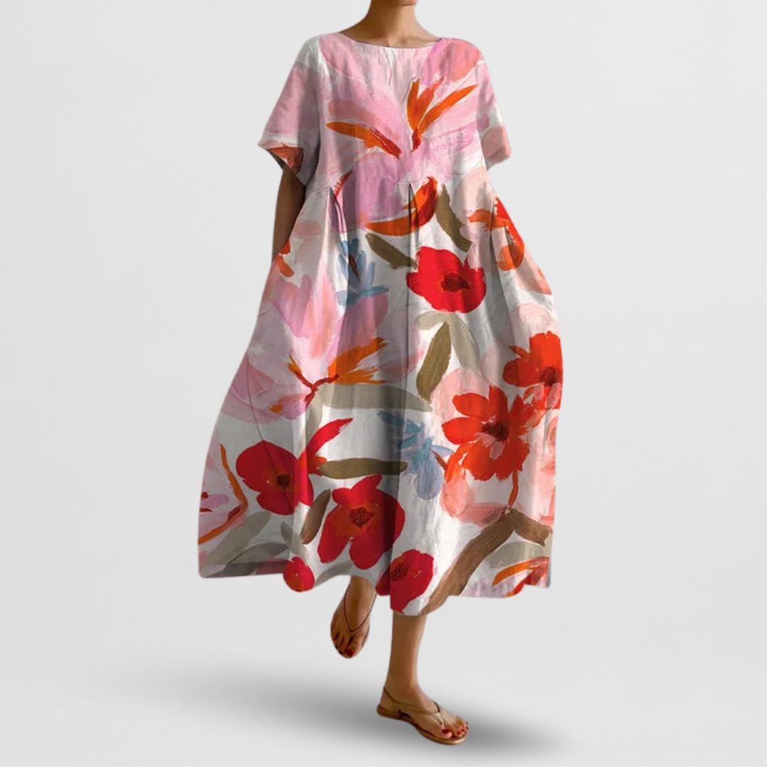 Robe d'été Femme | Imprimé floral artistique & confort oversize