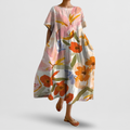Robe d'été Femme | Imprimé floral artistique & confort oversize
