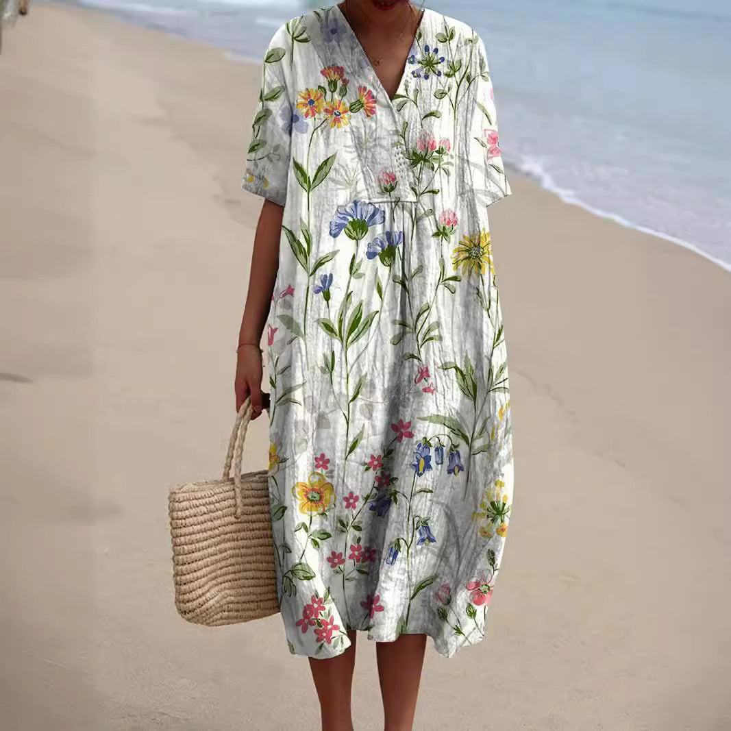 Robe d'été à fleurs pour femmes | Aérée & Flottante