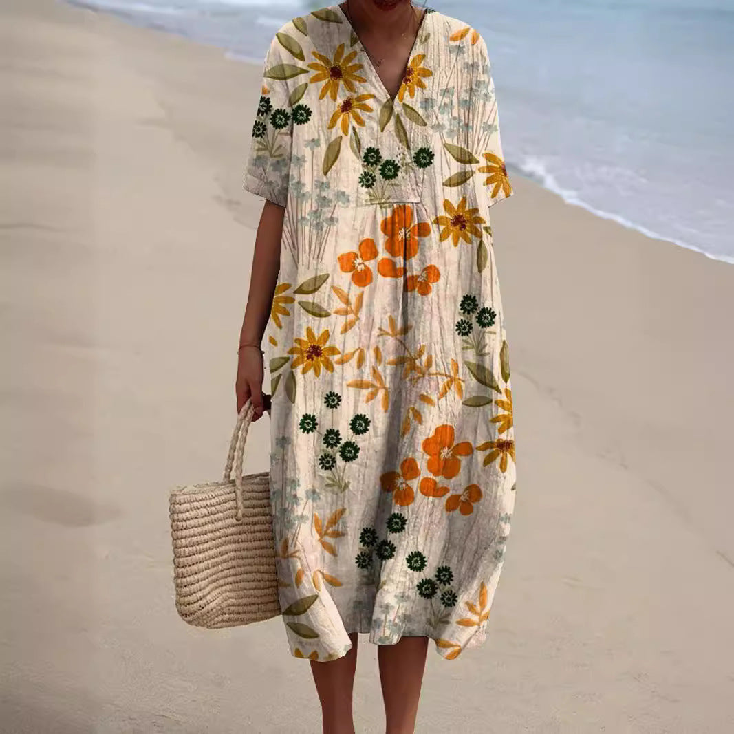 Robe d'été à fleurs pour femmes | Aérée & Flottante