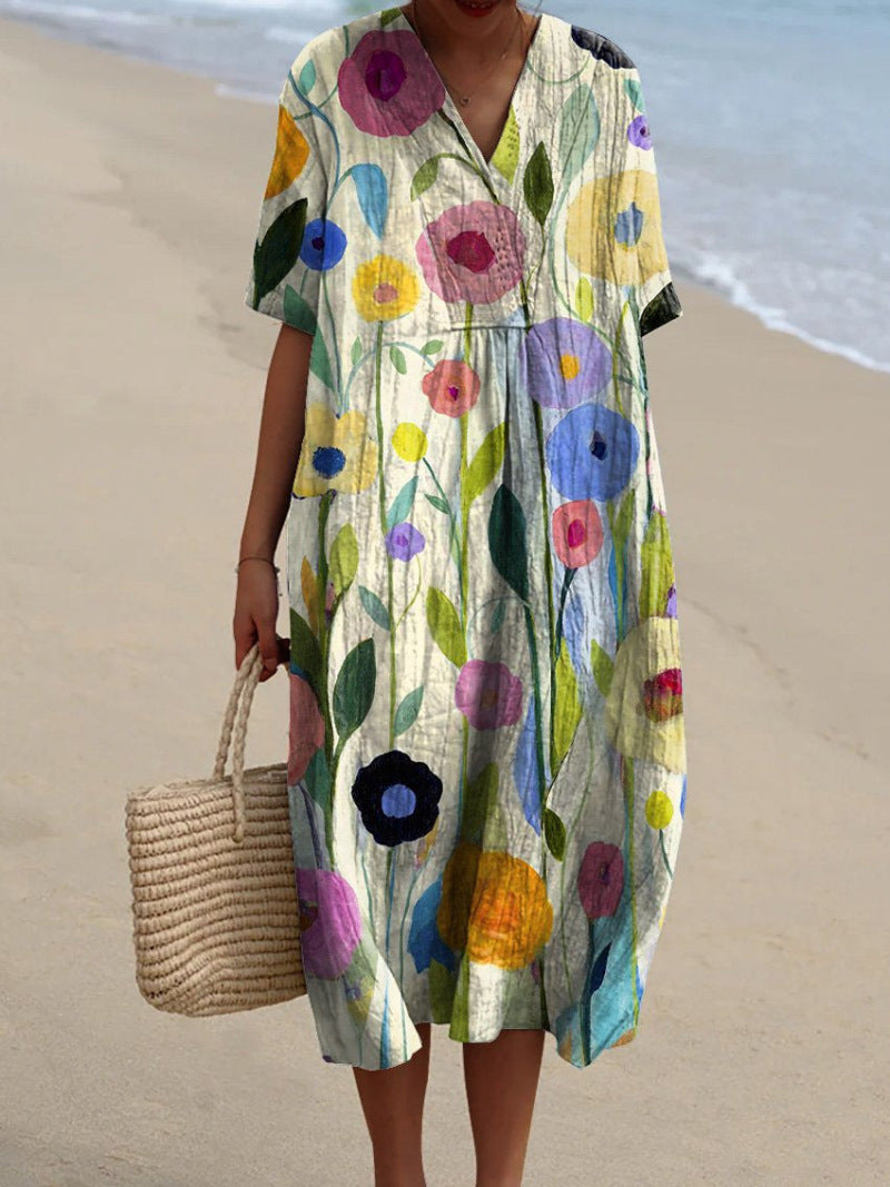 Robe d'été à fleurs pour femmes | Aérée & Flottante