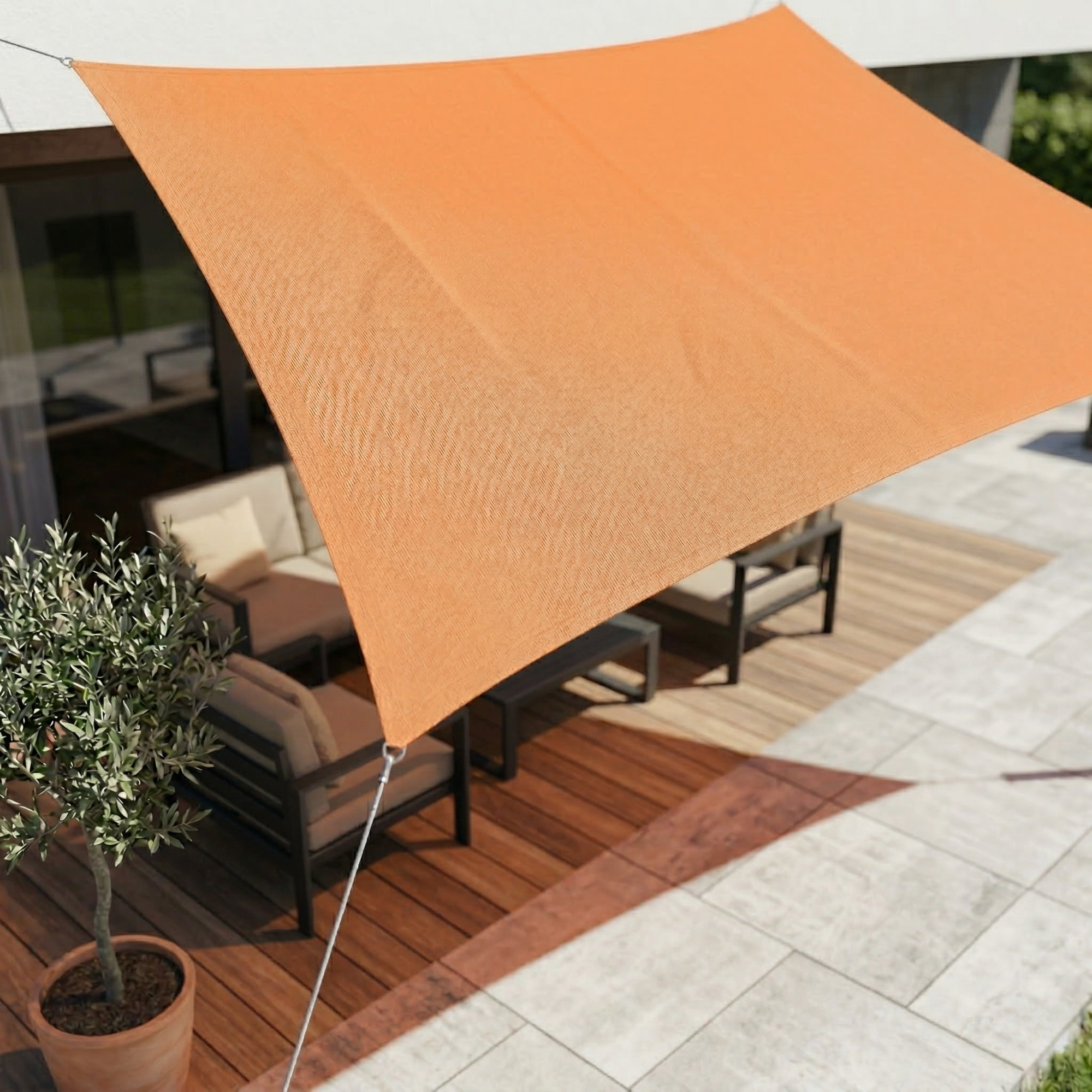 Tissu d'ombrage rectangulaire imperméable | Tissu extérieur imperméable | Protection UV | SkyCover