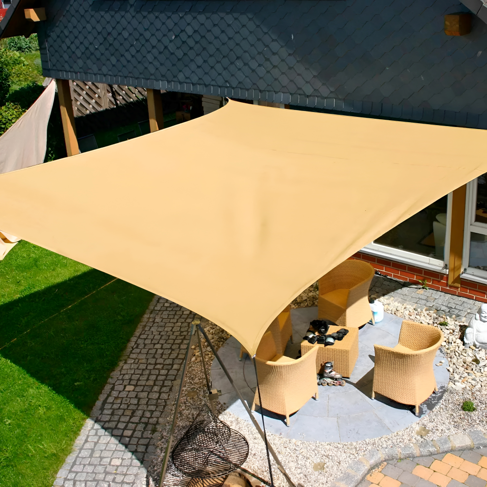 Voile d'ombrage Rectangulaire Imperméable | Tissu d'extérieur Imperméable | Protection UV | SkyCover