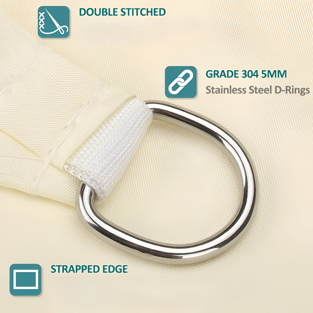 Tissu d'ombrage rectangulaire imperméable | Tissu extérieur imperméable | Protection UV | SkyCover