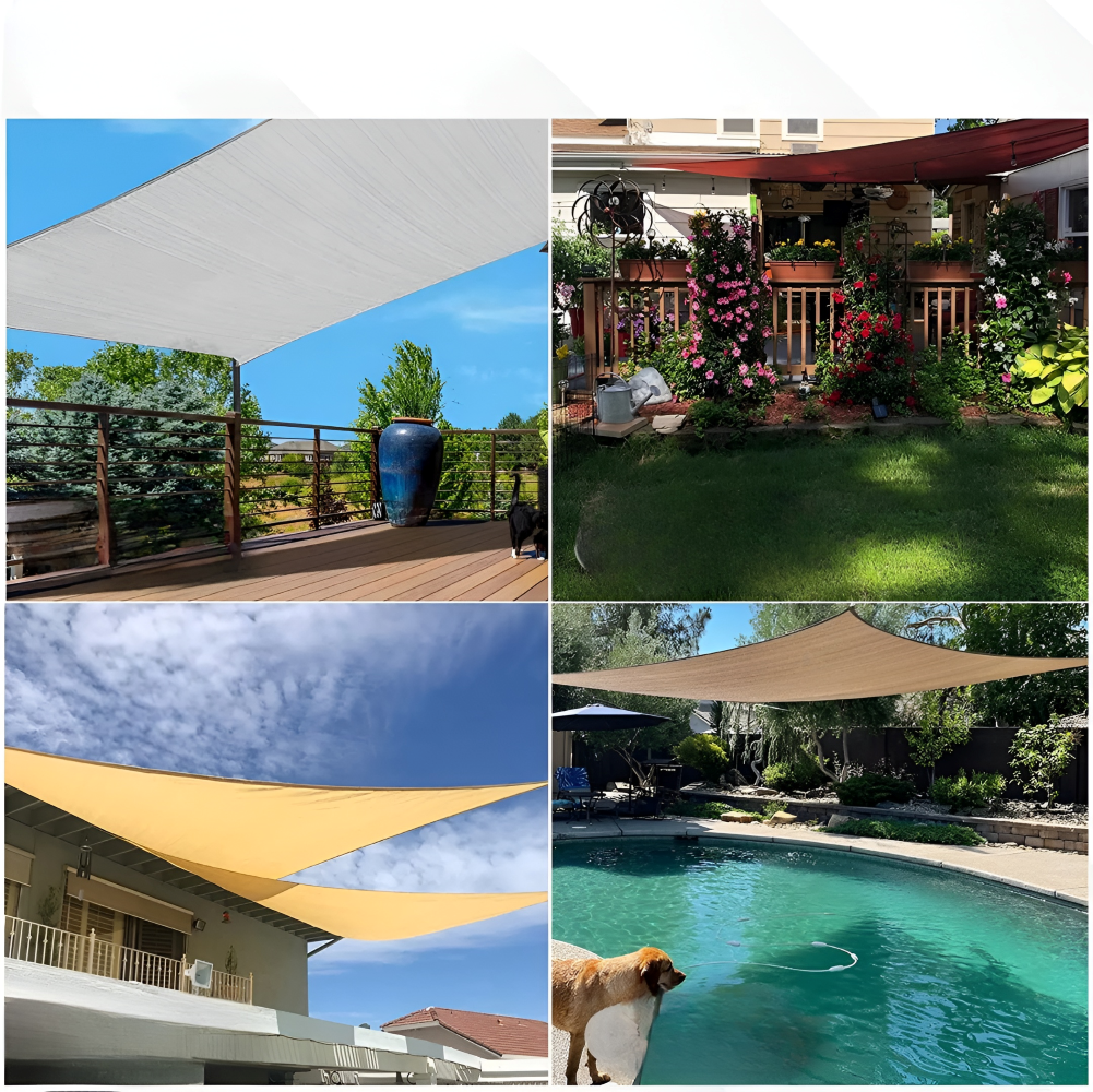 Voile d'ombrage Rectangulaire Imperméable | Tissu d'extérieur Imperméable | Protection UV | SkyCover