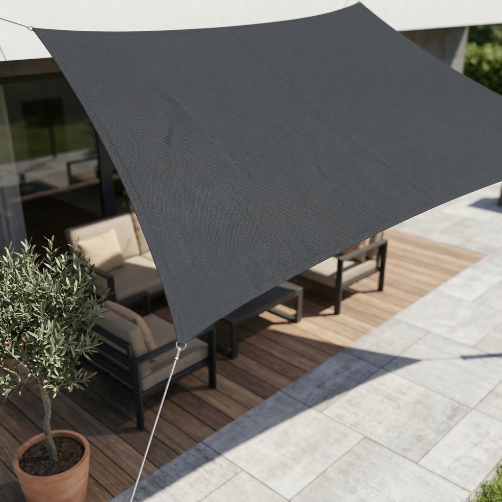 Voile d'ombrage Rectangulaire Imperméable | Tissu d'extérieur Imperméable | Protection UV | SkyCover
