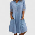 MOREAU LYON | ROBE CHEMISIER EN DENIM CLASSIQUE POUR FEMMES