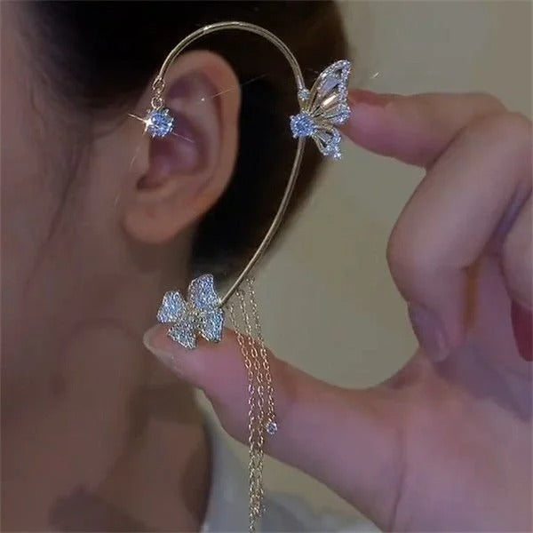 Boucles d'Oreilles Élégantes avec Design Papillon et Zirconia Éblouissante