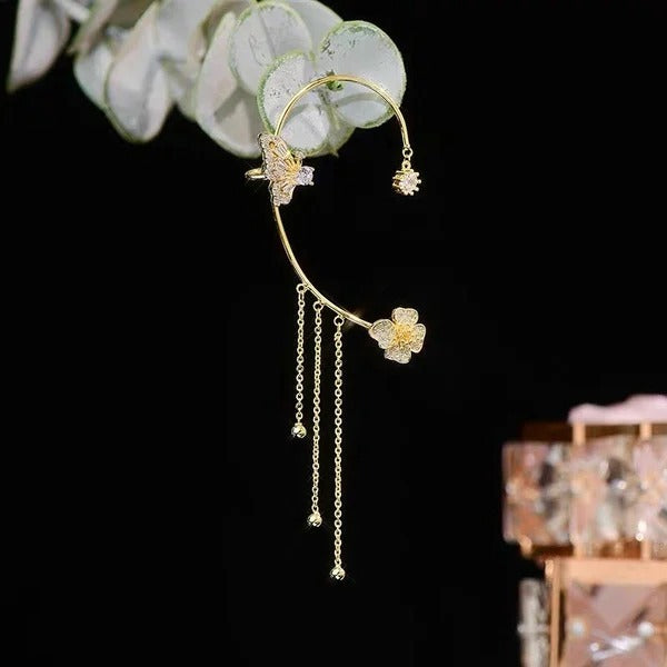 Boucles d'Oreilles Élégantes avec Design Papillon et Zirconia Éblouissante