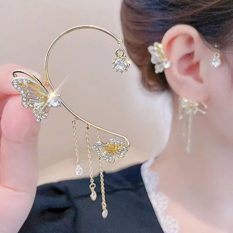 Boucles d'Oreilles Élégantes avec Design Papillon et Zirconia Éblouissante