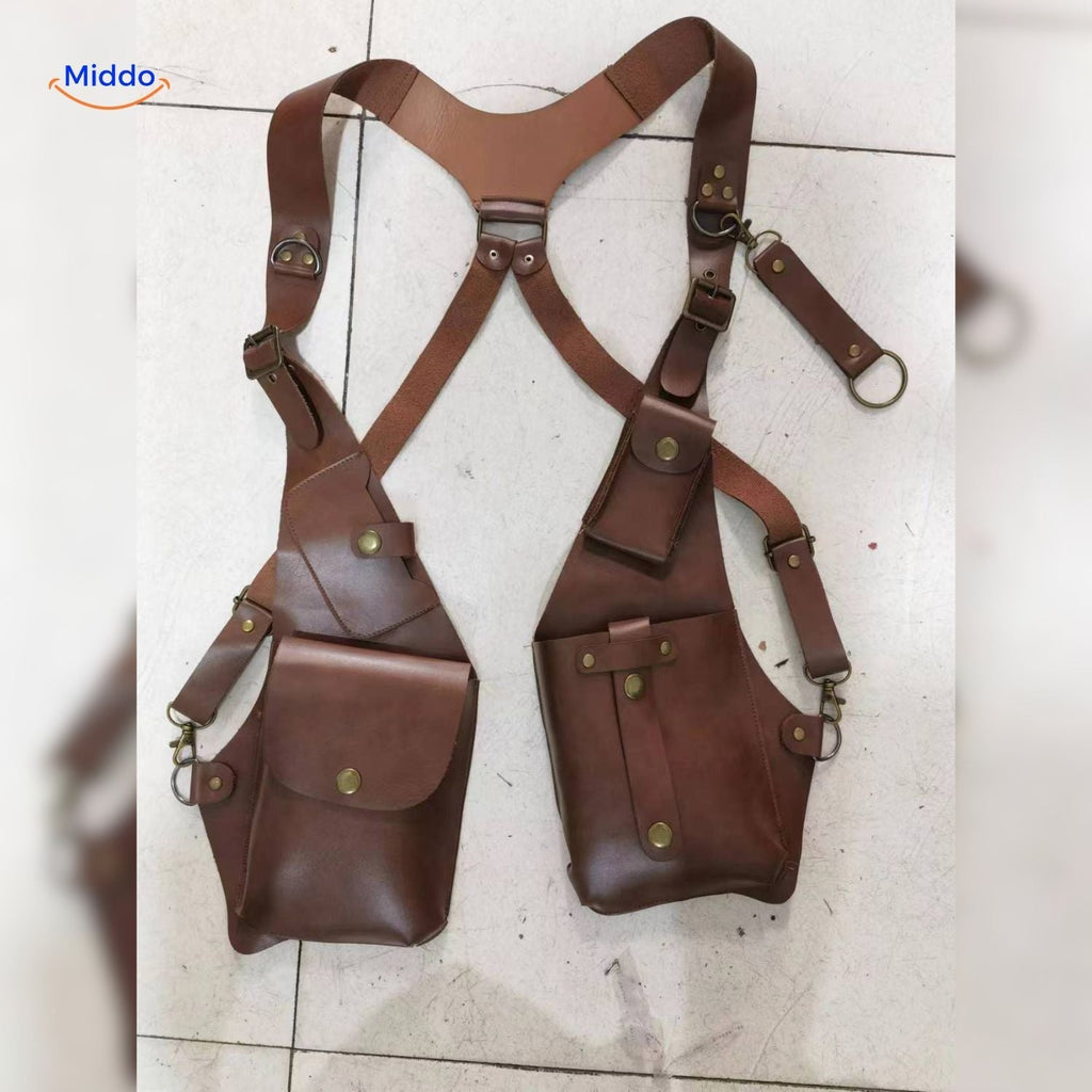 RetroGear Holster Épaule | Holster en cuir polyvalent pour un rangement élégant