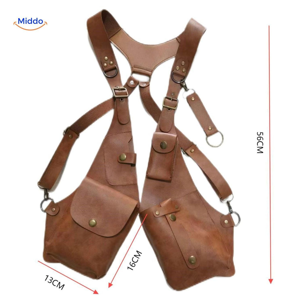 RetroGear Holster Épaule | Holster en cuir polyvalent pour un rangement élégant