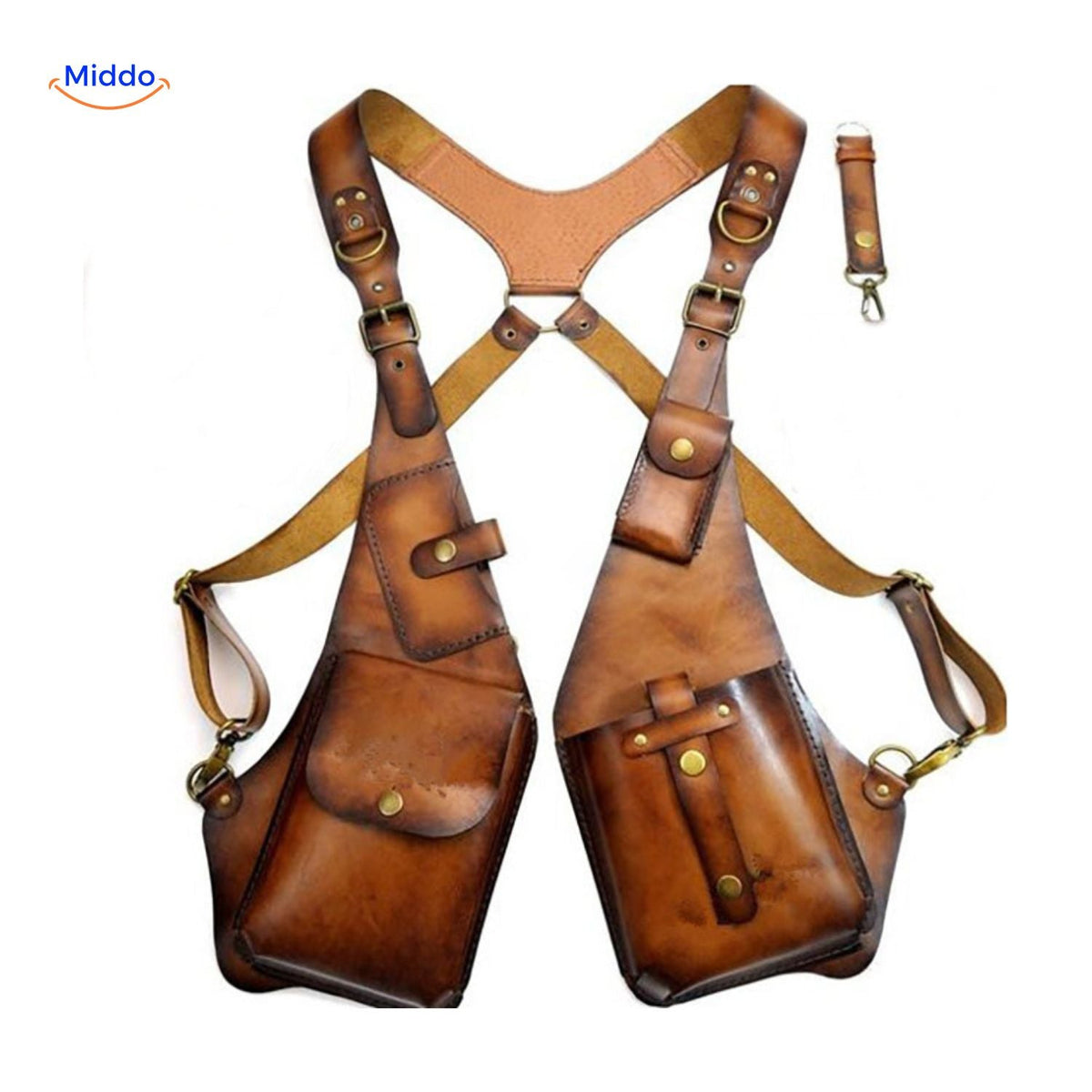 RetroGear Holster Épaule | Holster en cuir polyvalent pour un rangement élégant