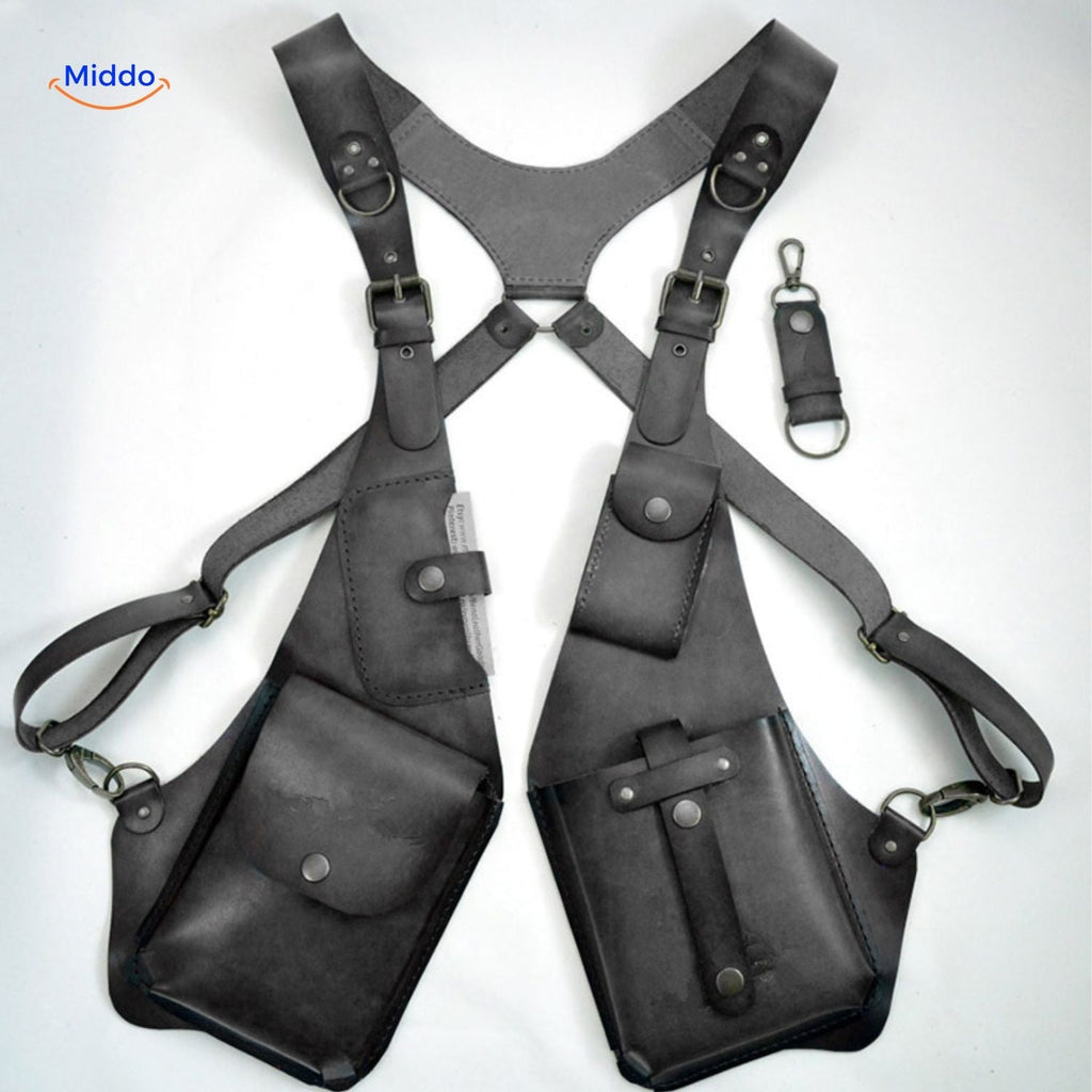 RetroGear Holster Épaule | Holster en cuir polyvalent pour un rangement élégant