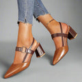 Stiletto Femme | Slingback Talon Bloc & Bout Pointu