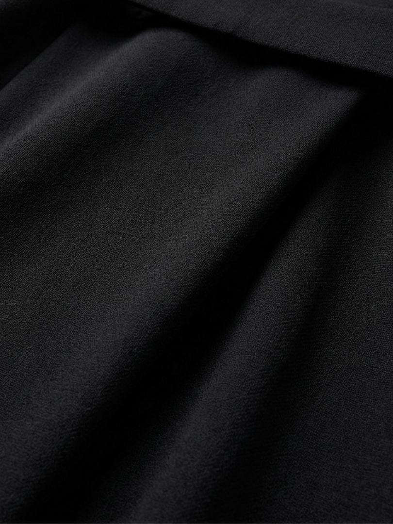 Sereia | Robe midi asymétrique à manches cape et taille marquée