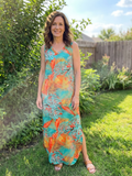 Liora | Robe maxi sans manches à décolleté en V avec poches