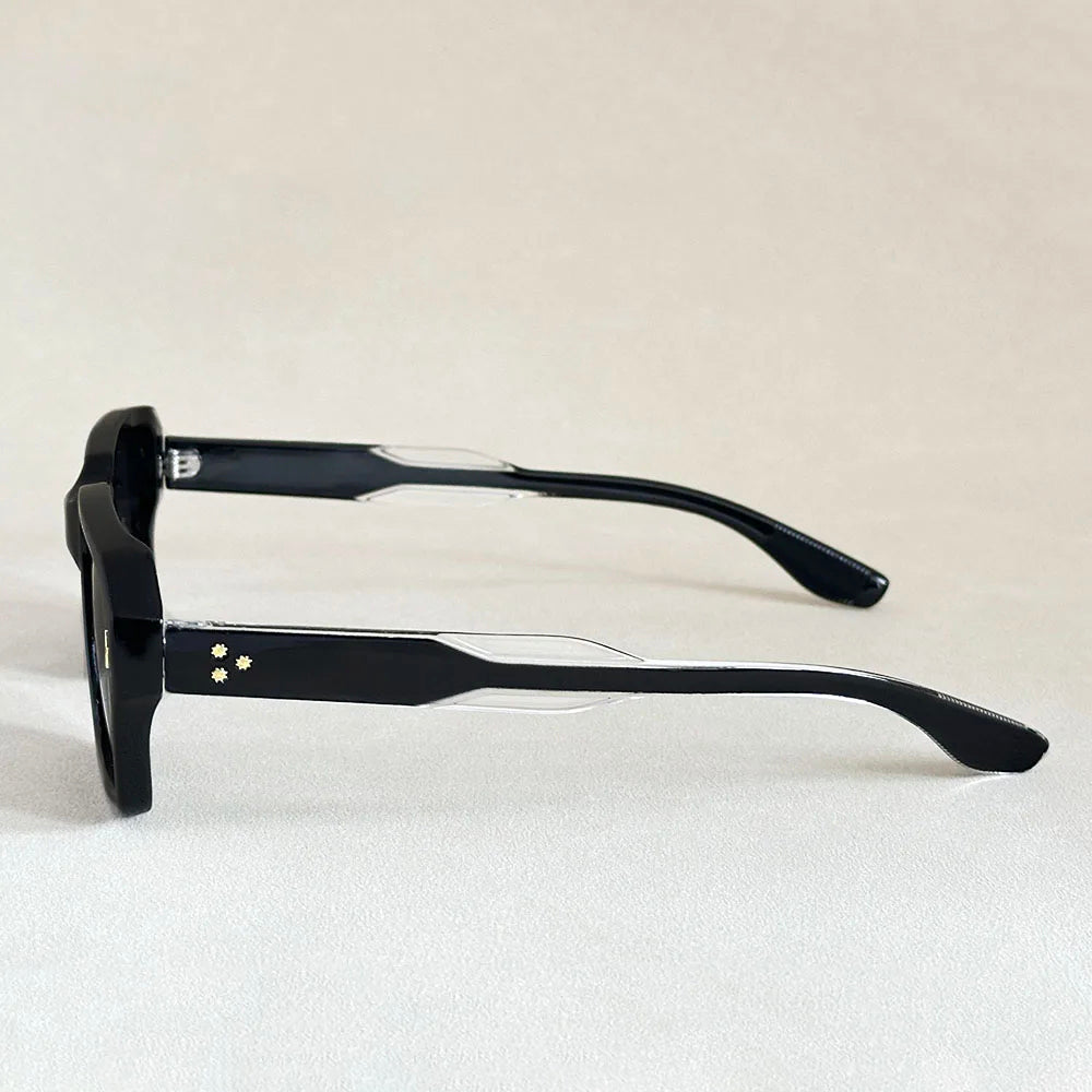 Lunettes de Soleil Carrées de Luxe Rétro Protection UV400 Monture Épaisse Unisexe