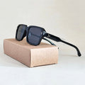 Lunettes de Soleil Carrées de Luxe Rétro Protection UV400 Monture Épaisse Unisexe