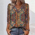 Top Femme | Imprimé Boho & Décolleté en V